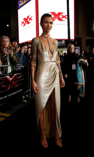 Cast member Ruby Rose poses at the premiere of “xXx: Return of Xander Cage” in Hollywood, Los Angeles, California U.S., January 19, 2017. (Photo by Mario Anzuoni/Reuters)