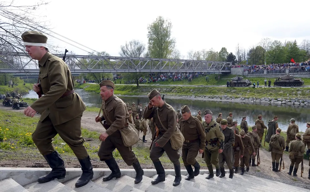 A Re-enactment Battle Between the Soviet Red Army and German Troops in Ostrava