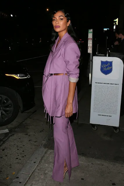 Beky recognizable, singer Nicole Scherzinger and her boyfriend Thom Evans  arrive for dinner at Craigs in West Hollywood on October 18, 2021. (Photo by The Mega Agency)