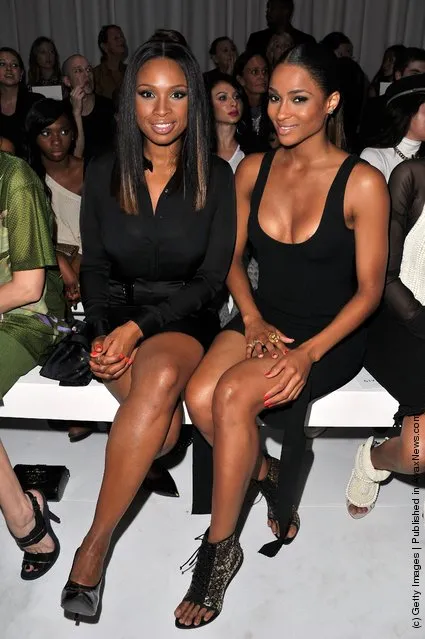 Jennifer Hudson and Ciara (s*xy) attends the Givenchy Ready to Wear Spring / Summer 2012 show during Paris Fashion Week