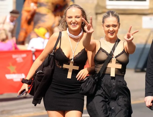 Revellers on the famous Otley Run in Leeds, United Kingdom enjoying the booze fuel pub crawl in time for May Bank Holiday weekend on April 30, 2021. (Photo by Nb press ltd)