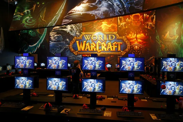 World of Warcraft gaming booths during the Gamescom 2015 fair in Cologne, Germany August 5, 2015. (Photo by Kai Pfaffenbach/Reuters)