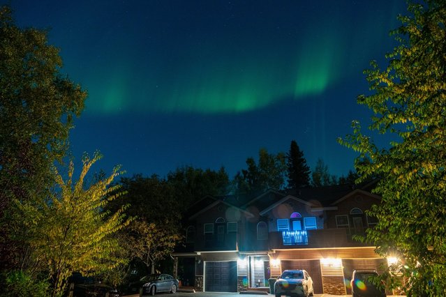 Northern lights (Aurora Borealis) illuminate the sky in Alaska, United States on September 16, 2024. (Photo by Hasan Akbas/Anadolu via Getty Images)