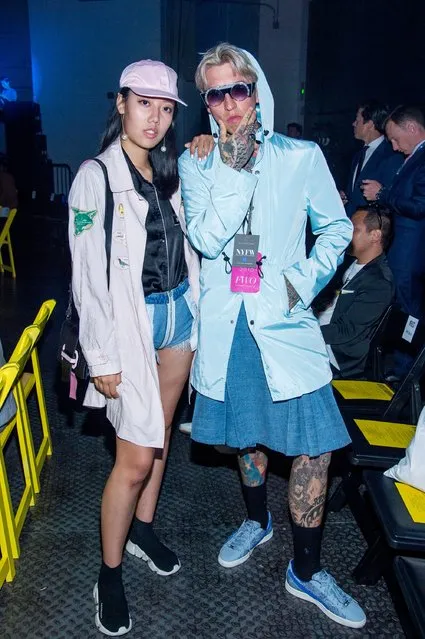 Michelle Song and Chris Lavish attend the VFILES show during New York Fashion Week at Barclays Center of Brooklyn on September 6, 2017 in New York City. (Photo by Roy Rochlin/Getty Images)