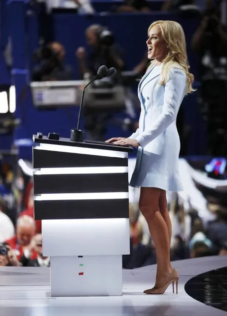 Natalie Gulbis, a professor golfer on the LPGA tour, speaks at the Republican National Convention in Cleveland, Ohio, U.S. July 19, 2016. (Photo by Jim Young/Reuters)