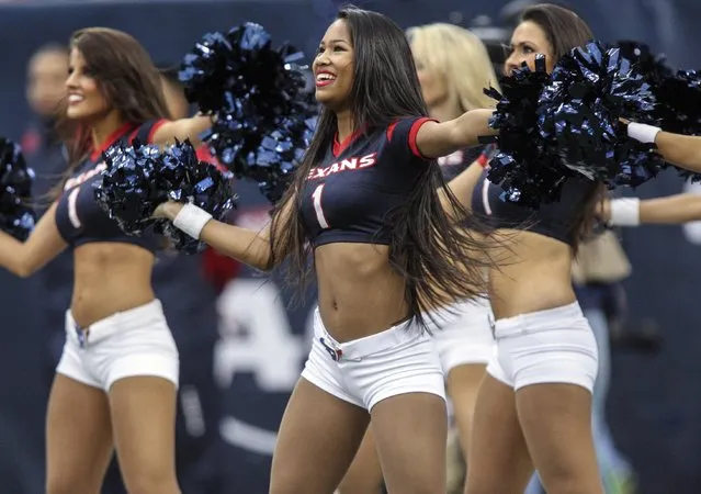 November 24, 2013; Houston, TX, USA; Houston Texans cheerleaders perform during the fourth quarter against the Jacksonville Jaguars at Reliant Stadium. (Photo by Troy Taormina/USA TODAY Sports)