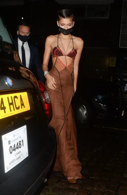 American actress and singer Zendaya seen attending the “Dune” London film premiere afterparty at Chiltern Firehouse on October 18, 2021 in London, England. (Photo by Backgrid USA)