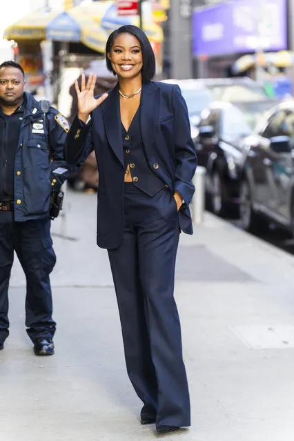 American actress Gabrielle Union is seen at Good Morning America in Midtown on March 11, 2022 in New York City. (Photo by Gotham/GC Images)