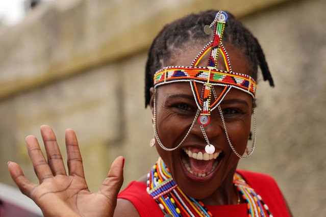 An athlete of Team Kenya at the opening ceremony in Paris, France on July 26, 2024. (Photo by Michael Reaves/Reuters)