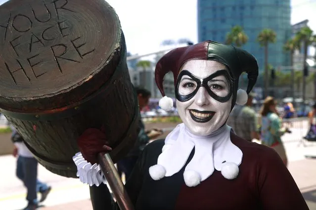 Misty Orzechowski of Los Angeles dressed as Harley Quinn at Comic-Con International in San Diego, USA on Jule 20, 2017. (Photo by K.C. Alfred/San Diego Union-Tribune via ZUMA Press/Rex Features/Shutterstock)