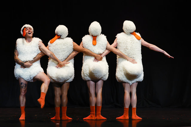 Comedy dance act TUTUperform at the Underbelly Press Launch in the McEwan Hall the venue will host over 150 shows at Edinburgh Fringe on August 2, 2023 in Edinburgh, Scotland. Established in 2000 at the Edinburgh Festival Fringe, Underbelly has since produced shows and events all around the world, from London to Hong Kong. (Photo by Jeff J. Mitchell/Getty Images)