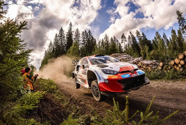 Halttunen Jonne (FIN), Toyota Gazoo Racing WRT, Toyota GR Yaris Rally 1, action during the Rally Finland 2022, 8th round of the 2022 WRC World Rally Car Championship, from August 4 to 7, 2022 at Jyvaskyla, Finland on August 6, 2022. (Photo by Nikos Katikis/DPPI AUTO/Rex Features/Shutterstock)