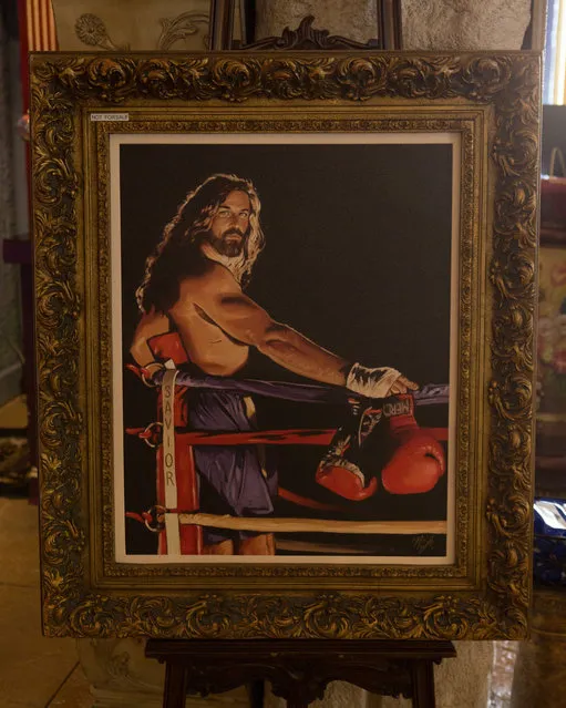 A painting of Jesus at the gift shop at The Holy Land Experience. (Photo by Daniel Cronin)