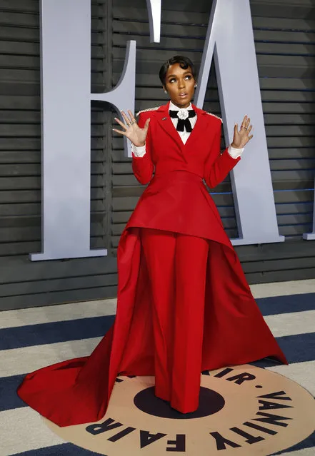 Janelle Monae attends the 2018 Vanity Fair Oscar Party hosted by Radhika Jones at the Wallis Annenberg Center for the Performing Arts on March 4, 2018 in Beverly Hills, California. (Photo by Danny Moloshok/Reuters)