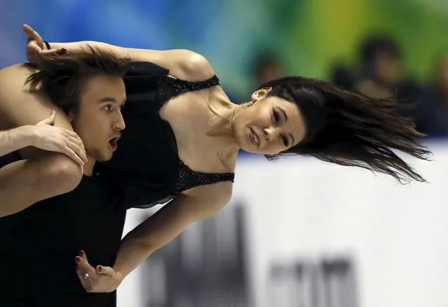 Elena Ilinykh and Ruslan Zhiganshin of Russia compete during the ice dance free dance program at the ISU World Team Trophy in Figure Skating in Tokyo April 17, 2015. (Photo by Yuya Shino/Reuters)