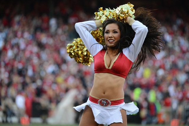 December 1, 2013; San Francisco, CA, USA; San Francisco 49ers cheerleader performs during the fourth quarter against the St. Louis Rams at Candlestick Park. (Photo by Kyle Terada/USA TODAY Sports)