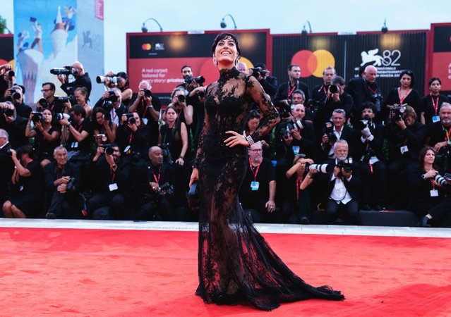 Movie actress Linda Messerklinger at the opening ceremony on August 27, 2025. (Photo by Remo Casilli/Reuters)