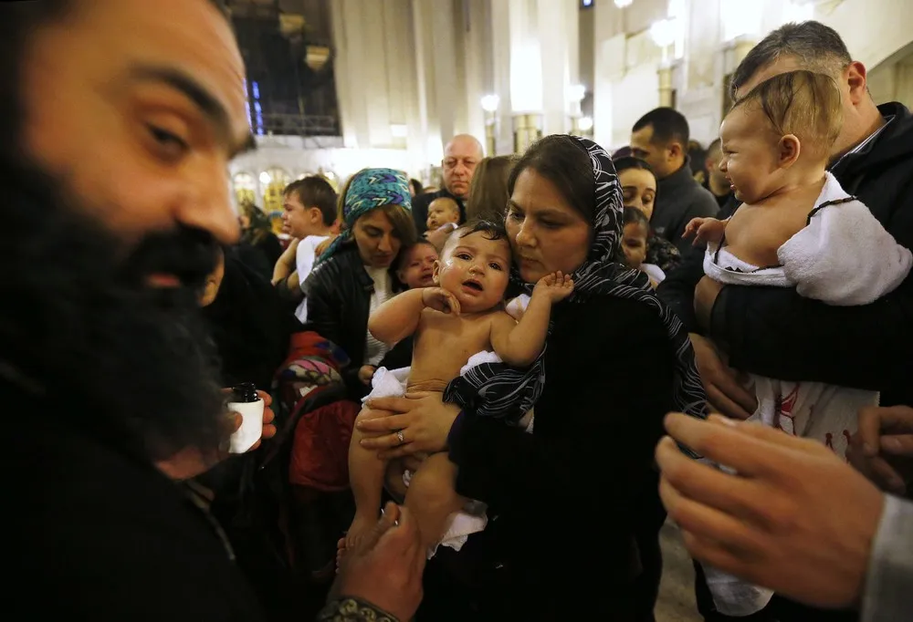 A Mass Baptism Ceremony on Epiphany Day in Georgia