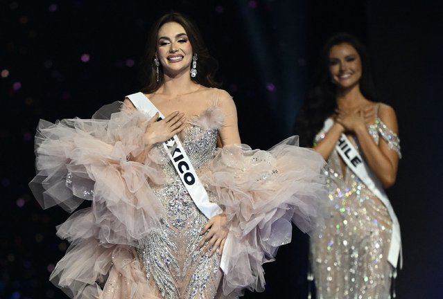 Miss Mexico, Fernanda Beltran gestures during the 73rd edition of the Miss Universe pageant in Mexico City on November 16, 2024. (Photo by Carl de Souza/AFP Photo)