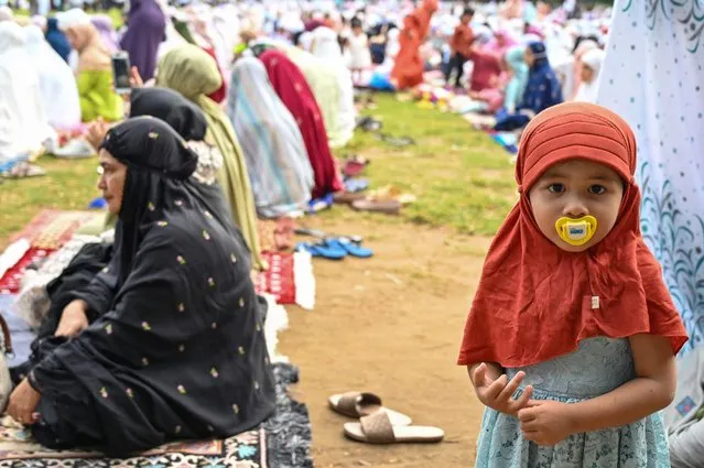 Muslims attend the Eid al-Adha prayer in Banda Aceh on June 29, 2023. (Photo by Chaideer Mahyuddin/AFP Photo)