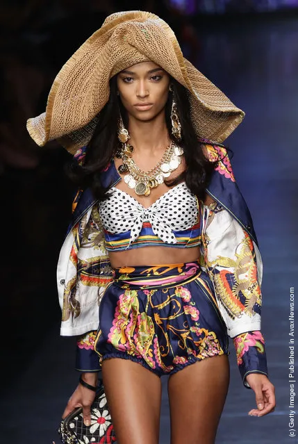 A model walks the runway at the last D&G fashion show as part of Milan Fashion Week Womenswear Spring/Summer 2012