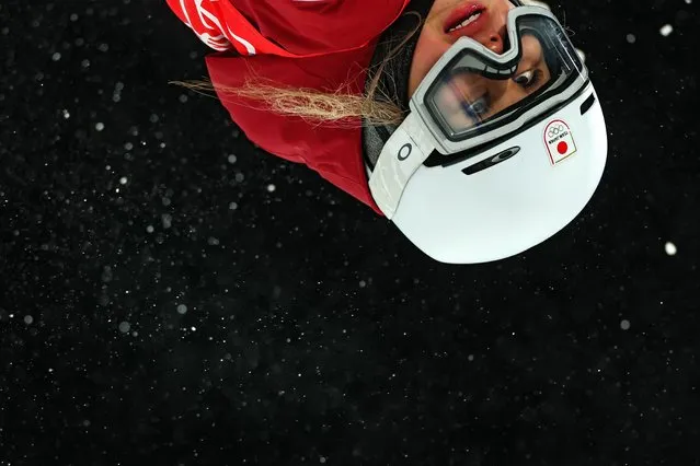 Anri Kawamura of Team Japan competes during the Women's Freestyle Skiing Moguls Qualification during the Beijing 2022 Winter Olympic Games at Genting Snow Park on February 03, 2022 in Zhangjiakou, China. (Photo by Patrick Smith/Getty Images)