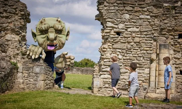 Our Teacher’s a Troll by Dennis Kelly transforms Lesnes Abbey Ruins into an open-air theatre in London, United Kingdom on August 10, 2021. (Photo by David Levene/The Guardian)