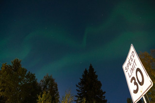 Northern lights (Aurora Borealis) illuminate the sky in Alaska, United States on September 16, 2024. (Photo by Hasan Akbas/Anadolu via Getty Images)