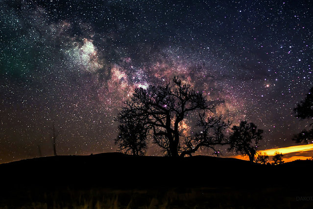 The stunning skies in Midwestern U.S.A., captured by photographer Randy Halverson in 2013. The stunning skies in Midwestern U.S.A. captured by photographer Randy Halverson. The videographer captured rare footage of the Milky Way, the elusive Northern Lights and raging night storms in some of the most isolated regions of the U.S.A. (Photo by Randy Halverson/Barcroft Media)