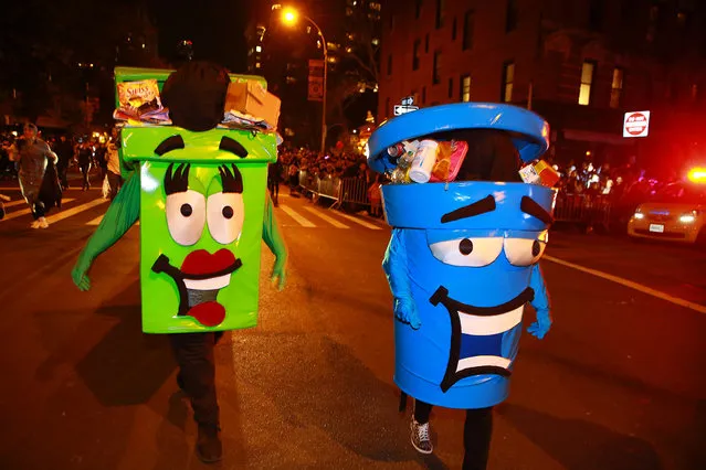 The NYC department of sanitation costumes for the 44th annual Village Halloween Parade in New York City on Tuesday, October 31, 2017. (Photo by Gordon Donovan/Yahoo News)