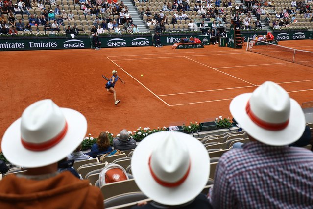 Spectators watch Colombia’s Emiliana Arango during her second round match against China’s Qinwen Zheng at the French Open in Paris, France on May 28, 2025. (Photo by Lisi Niesner/Reuters)