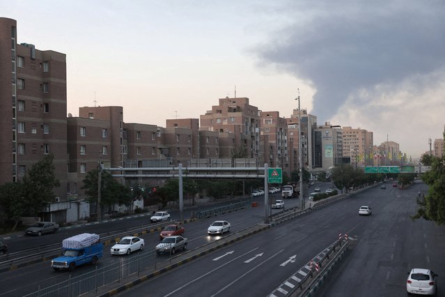 Smoke rises following an Israeli attack on Tehran Oil Refinery, in Iran, on June 15, 2025. (Photo by Majid Asgaripour/Reuters)