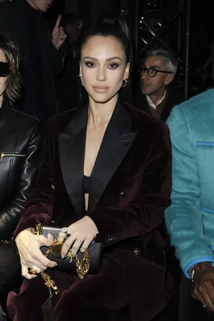 American actress Jessica Alba attends the Palm Angels Womenswear Fall Winter 2023-2024 show as part of Paris Fashion Week  on March 05, 2023 in Paris, France. (Photo by Antoine Flament/Getty Images)