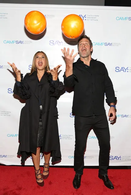 Mariska Hargitay and Peter Hermann attend the 7th Annual Paul Rudd All-Star Bowling Benefit for SAY at Lucky Strike Manhattan on November 5, 2018 in New York City. (Photo by Manny Carabel/Getty Images)