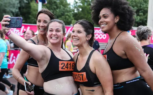 Andrea McLean, Shareefa Radford, Giovanna Fletcher, Anna Harding during the Vitality London 10K, in London, United Kingdom, on May 27, 2019. (Photo by Splash News and Pictures)