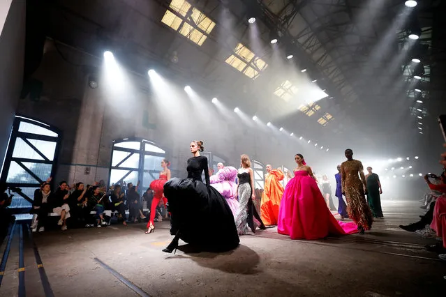 Models walk the runway during the Yousef Akbar show during Afterpay Australian Fashion Week 2021 Resort '22 Collections at Carriageworks on June 02, 2021 in Sydney, Australia. (Photo by Mark Nolan/Getty Images)