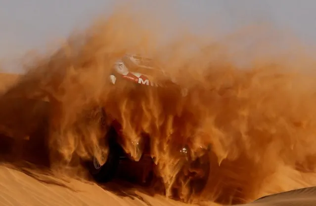 Bahrain JCW X-Raid Team's Stephane Peterhansel and Paulo Fiuza during stage 7 of the Dakar Rally in Saudi Arabia on January 12, 2020. (Photo by Hamad I Mohammed/Reuters)