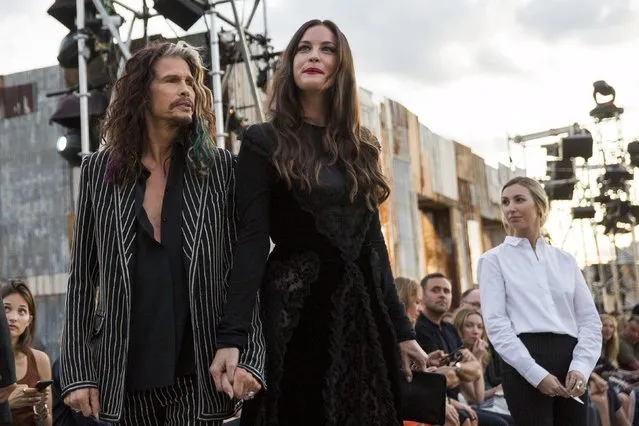 Singer Steven Tyler arrives with his daughter Liv Tyler for a presentation of the Givenchy Spring/Summer 2016 collection during New York Fashion Week in New York September 11, 2015. (Photo by Lucas Jackson/Reuters)
