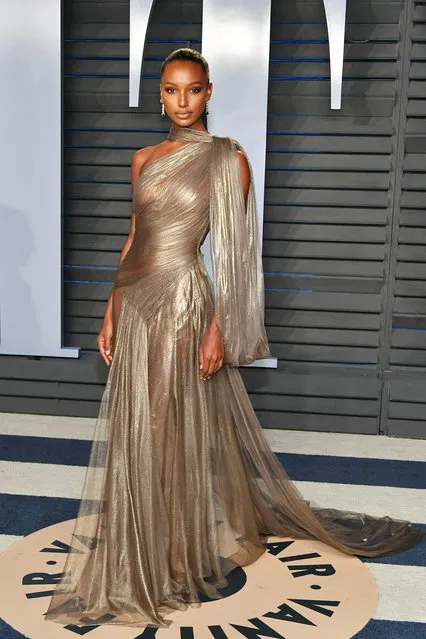 Jasmine Tookes attends the 2018 Vanity Fair Oscar Party hosted by Radhika Jones at Wallis Annenberg Center for the Performing Arts on March 4, 2018 in Beverly Hills, California. (Photo by Dia Dipasupil/Getty Images)