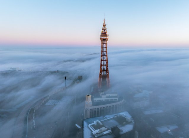 Picture dated February 28th, 2025 shows early morning fog in Blackpool Lancashire. UK on Friday morning. (Photo by Gregg Wolstenholme/Bav Media)