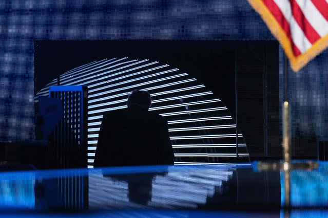 President Donald Trump departs after speaking to the America Business Forum Miami at the Kaseya Center, in Miami, November 5, 2025. (Photo by Jacquelyn Martin/AP Photo)