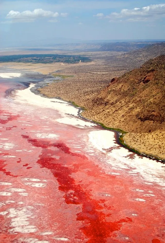 Lake Natron in Tanzania