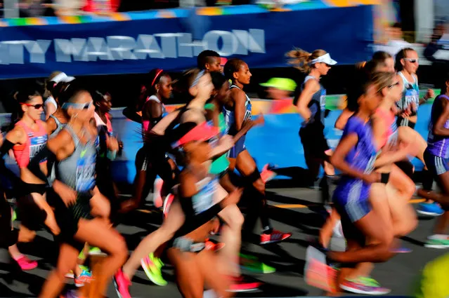 Women compete in the 2016 New York City Marathon in the Manhattan borough of New York City, NY, U.S. November 6, 2016. (Photo by Eduardo Munoz/Reuters)