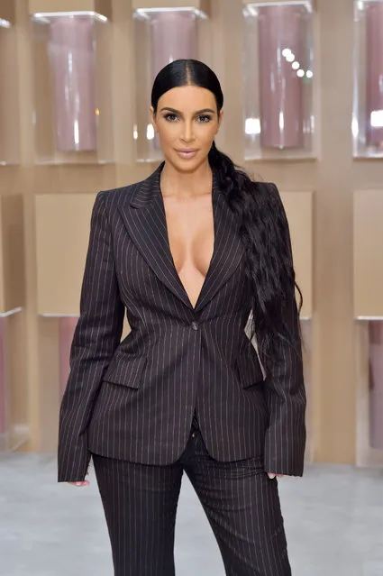 Kim Kardashian West attends the KKW Beauty Pop-Up at South Coast Plaza on December 4, 2018 in Costa Mesa, California.  (Photo by Stefanie Keenan/Getty Images for KKW Beauty)