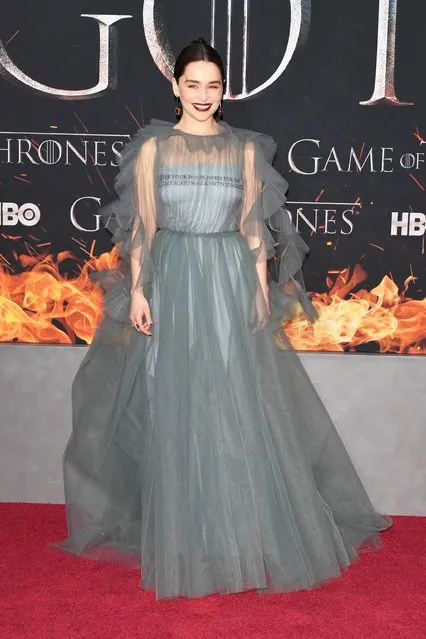 Emilia Clarke attends the “Game Of Thrones” Season 8 Premiere on April 03, 2019 in New York City. (Photo by Andrew H. Walker/Variety/Shutterstock)