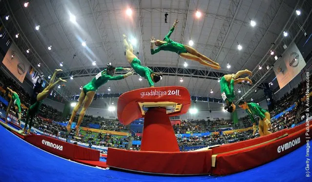 Elsa Garcias of Mexico competes in the Women's Artistic Gymnastics Vault Finals during Day 13 of the XVI Pan American Games