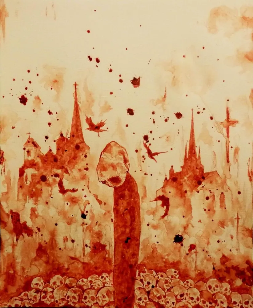 Blood Paintings by Maxime Taccardi