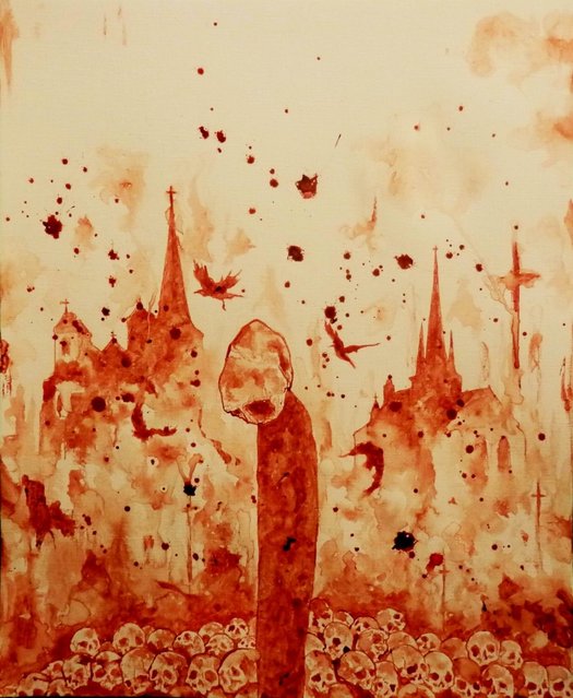 Blood Paintings By Maxime Taccardi