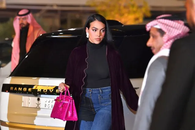 Georgina Rodriguez, partner of Portuguese soccer player Cristiano Ronaldo arrives at Mrsool Park stadium, in Riyadh, Saudi Arabia, 03 January 2023. Cristiano Ronaldo will be presented at Mrsool Park stadium on 03 January after he signed a contract for Al-Nassr FC untill 2025. (Photo by EPA/EFE/Stringer)