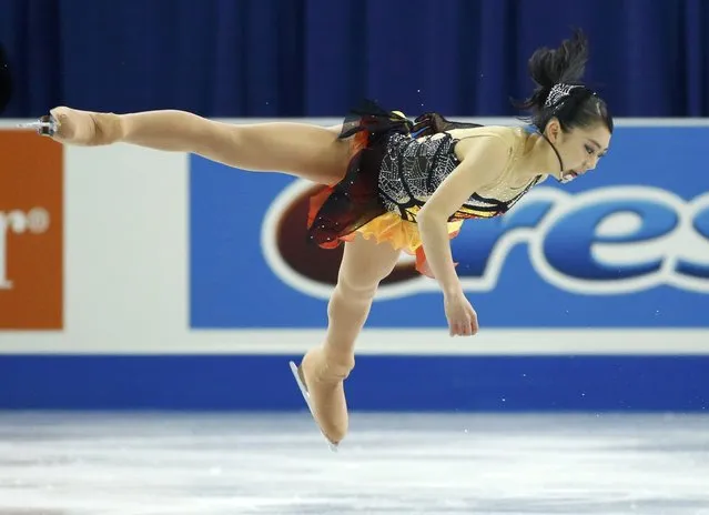 Miyu Nakashio of Japan performs during the Ladies' program at the Skate America figure skating competition in Milwaukee, Wisconsin October 23, 2015. (Photo by Lucy Nicholson/Reuters)